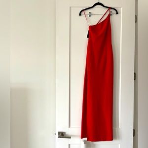 Abercrombie & Fitch Red Dress w Leg Slit & Tags